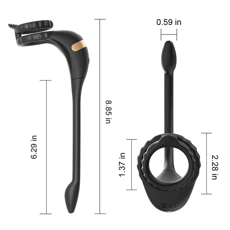 PM2: Prostaatmassager met Penisring – Bedienbaar via Afstandsbediening of App