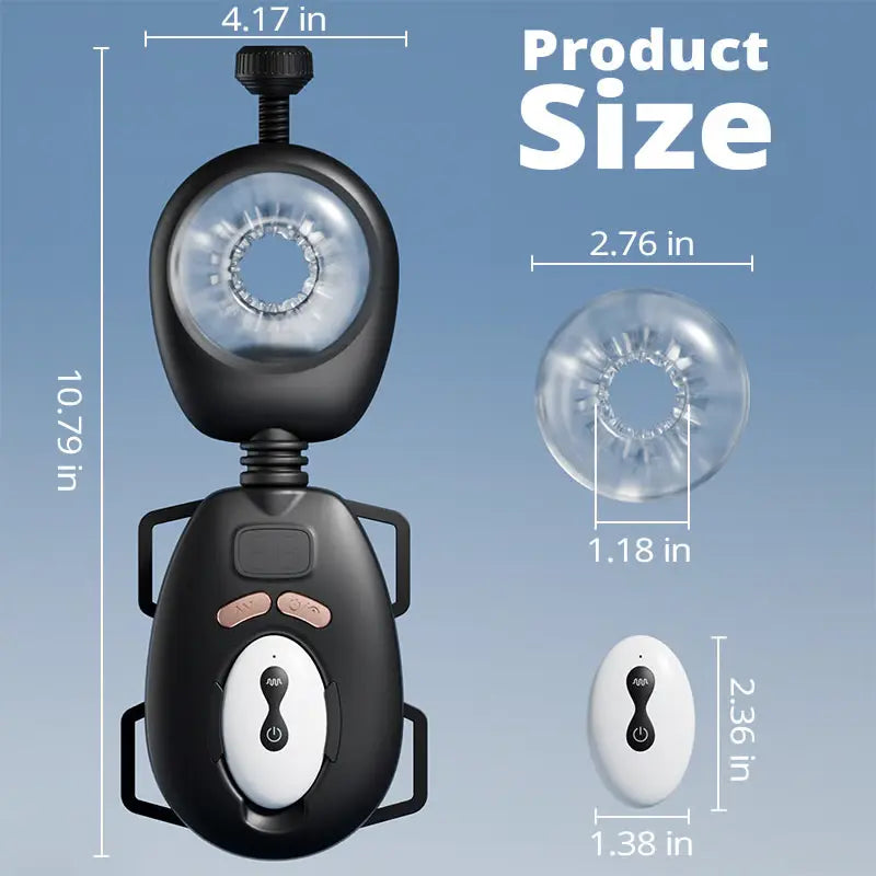 XT11 strap-on vibrerende stroker met afstandsbediening, handsfree masturbator