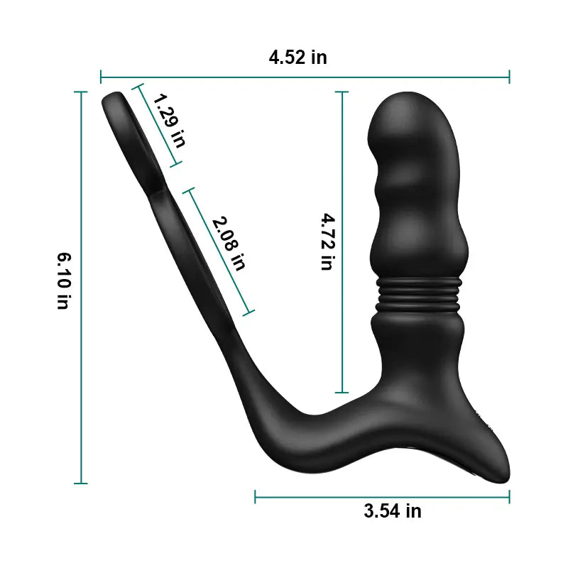 PM9: draagbare prostaatmassager met afstandsbediening, 9 stoot- en vibratiemodi