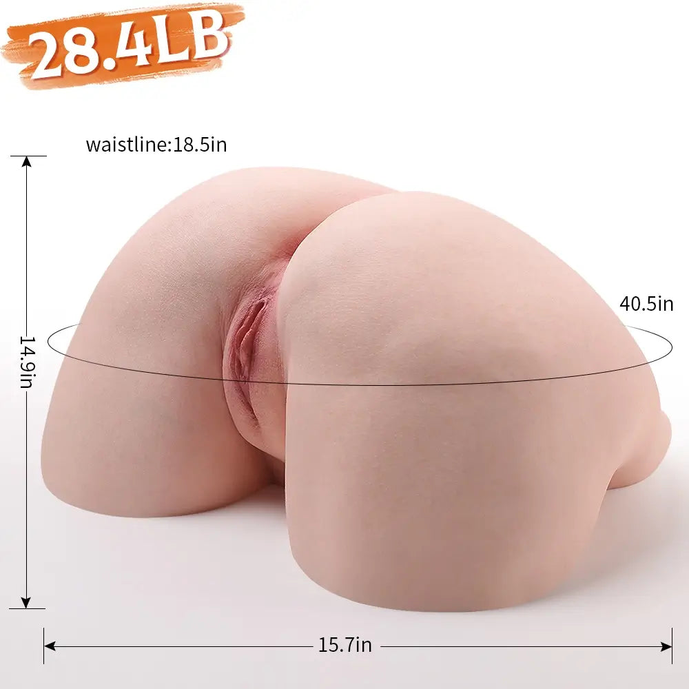 Linda: 12,9kg zachte vloeibare full silicone kont-masturbator