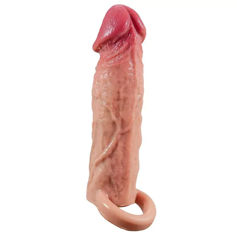 16 cm x 4 cm realistische siliconen penishuls met bal lus