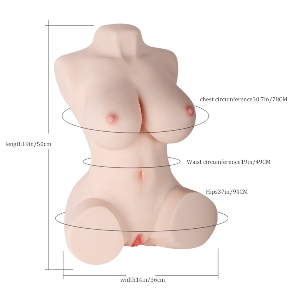 Lucinda: 13,5 kg realistische siliconen torsosekspop