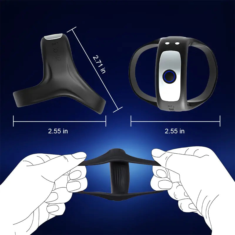 PR7: waterdichte cockring met 10 krachtige vibratiemodi